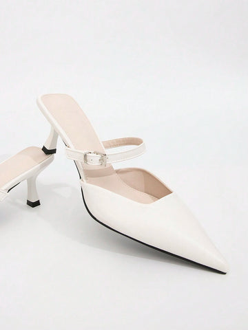 CUCCOO BIZCHIC Solid Color Pointed Toe Casual High Heels