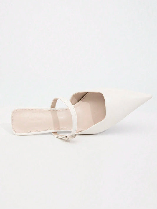 CUCCOO BIZCHIC Solid Color Pointed Toe Casual High Heels