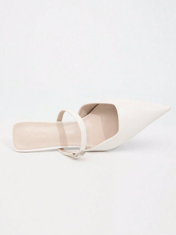 CUCCOO BIZCHIC Solid Color Pointed Toe Casual High Heels