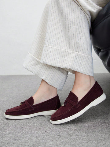 Women Plain Minimalist Flat Casual Loafers