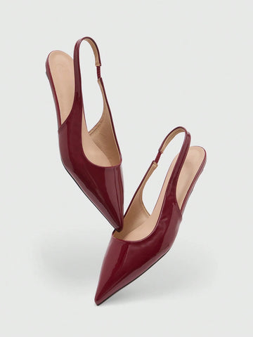 Women's New Square Buckle Pointed Toe Low Heel Flat