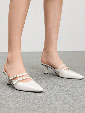 CUCCOO BIZCHIC Solid Color Pointed Toe Casual High Heels