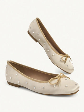 Mesh Embroidery Square Toe Mules