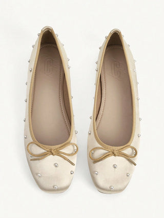 Mesh Embroidery Square Toe Mules