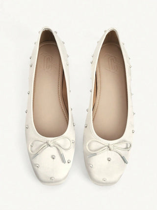 Mesh Embroidery Square Toe Mules