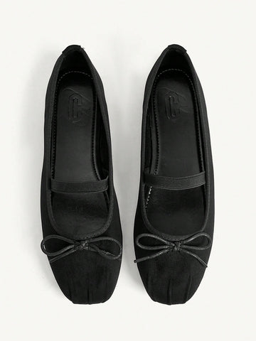 Mesh Embroidery Square Toe Mules