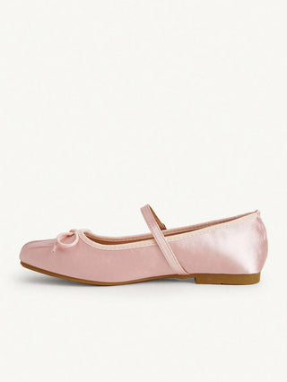 Mesh Embroidery Square Toe Mules