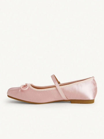 Mesh Embroidery Square Toe Mules