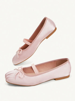 Mesh Embroidery Square Toe Mules