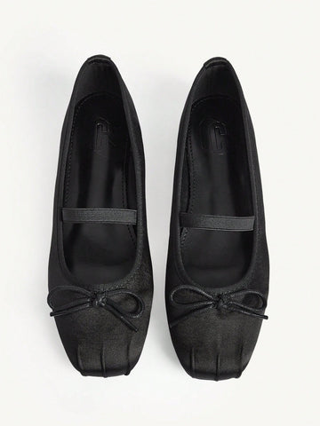 Mesh Embroidery Square Toe Mules