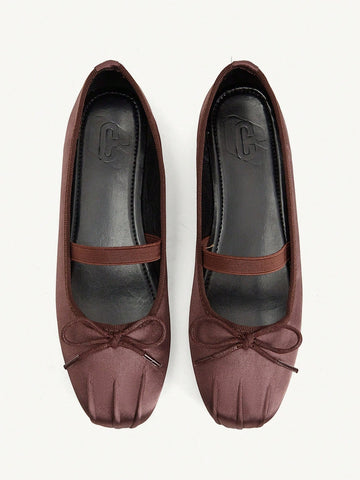 Mesh Embroidery Square Toe Mules