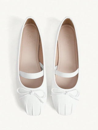 Mesh Embroidery Square Toe Mules