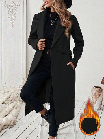 Women's Elegant Stand Collar Belted Jacket