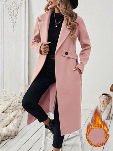 Women's Elegant Stand Collar Belted Jacket
