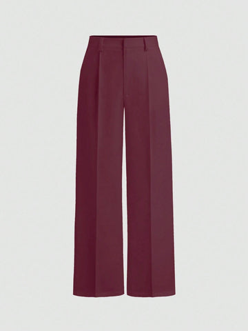 Minimalist Design Drape Effect Suit Pants