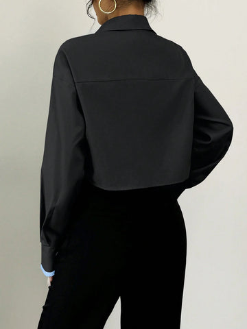 Women's Color Block Long Sleeve Shirt