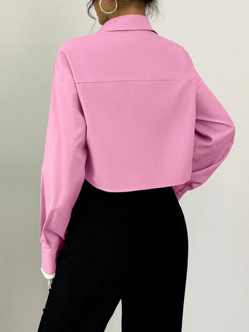 Women's Color Block Long Sleeve Shirt