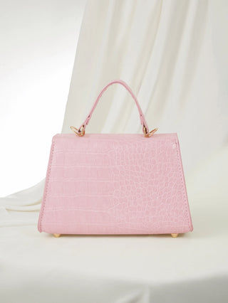 Mini Fashion Solid Color Flip-Cover PU Handbag