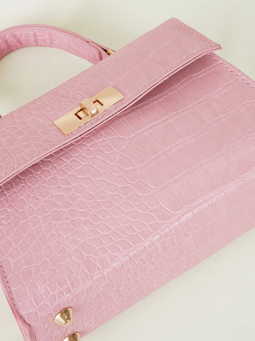 Mini Fashion Solid Color Flip-Cover PU Handbag