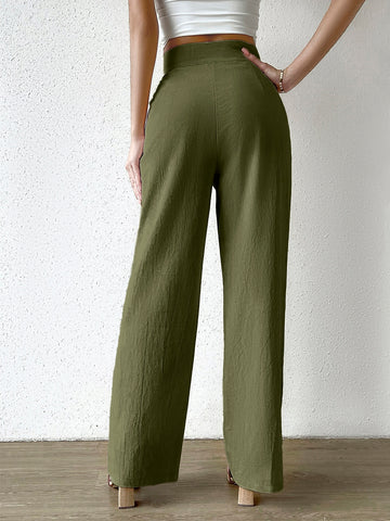 Clasi Solid Straight Leg Pants