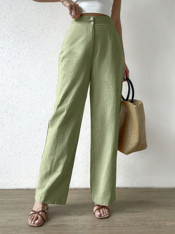 Clasi Solid Straight Leg Pants