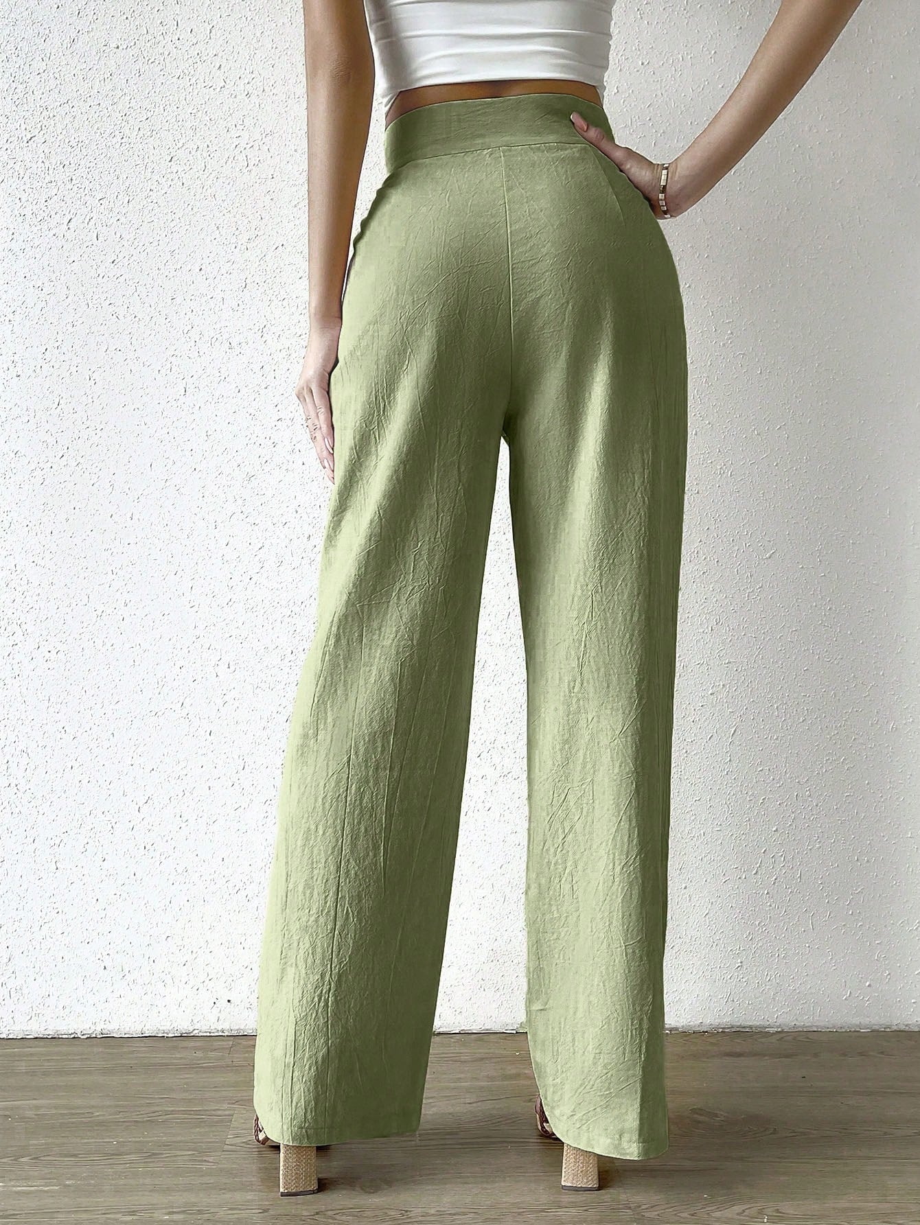 Clasi Solid Straight Leg Pants