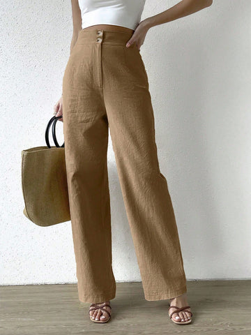 Clasi Solid Straight Leg Pants