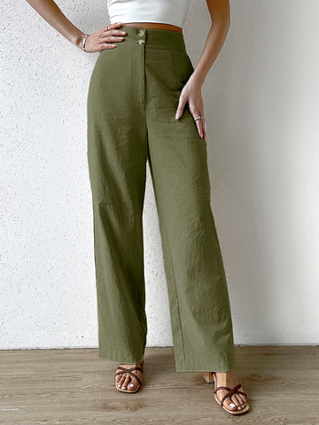 Clasi Solid Straight Leg Pants