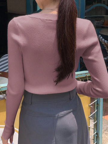 DAZY Casual Business Style Pullover Sweater