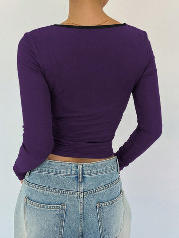 New Ballet Style Bowknot Slim Fit Women T-Shirt