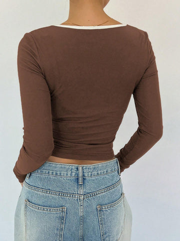 New Ballet Style Bowknot Slim Fit Women T-Shirt