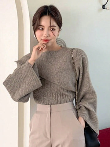 DAZY Batwing Sleeve Crop Sweater