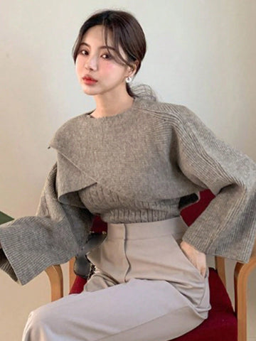 DAZY Batwing Sleeve Crop Sweater