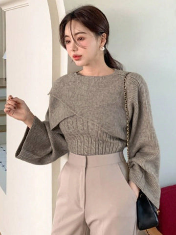 DAZY Batwing Sleeve Crop Sweater