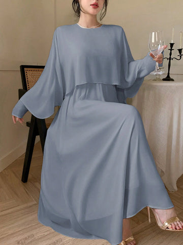 DAZY Women's Chiffon Midi Cocktail Dress