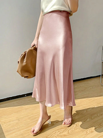 DAZY High Waist Solid A-line Skirt