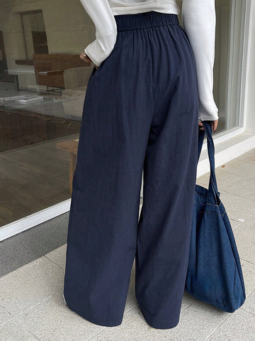 DAZY Loose Elastic Waist Wide Leg Pants