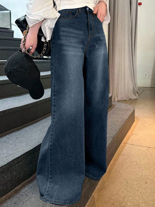 DAZY Loose High Waist Slimming Straight Leg Jeans