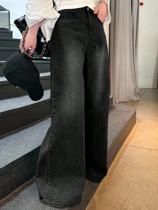 DAZY Loose High Waist Slimming Straight Leg Jeans