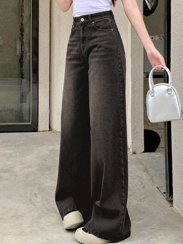 DAZY Minimalist & Fashionable Wide Leg Jeans