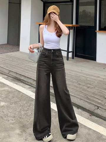 DAZY Minimalist & Fashionable Wide Leg Jeans