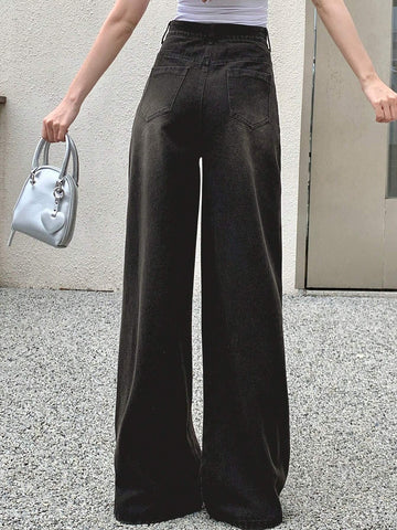 DAZY Minimalist & Fashionable Wide Leg Jeans
