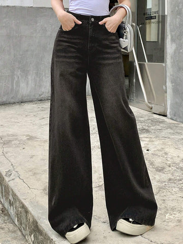 DAZY Minimalist & Fashionable Wide Leg Jeans