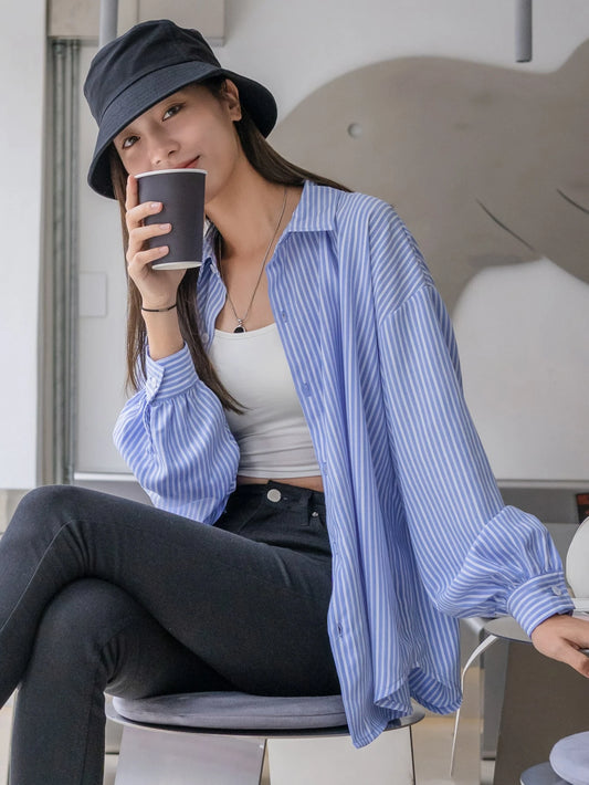DAZY Striped Drop Shoulder Shirt