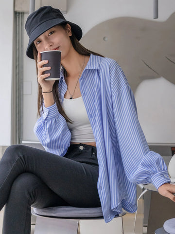 DAZY Striped Drop Shoulder Shirt