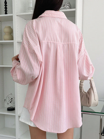 DAZY Striped Drop Shoulder Shirt