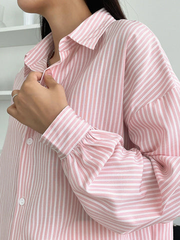 DAZY Striped Drop Shoulder Shirt