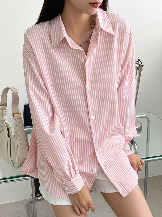 DAZY Striped Drop Shoulder Shirt