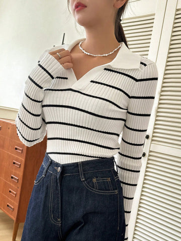 DAZY Solid Color Casual Business Style Turtleneck Fitted Sweater