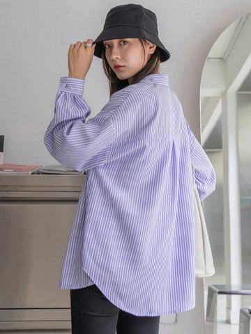 DAZY Striped Drop Shoulder Shirt